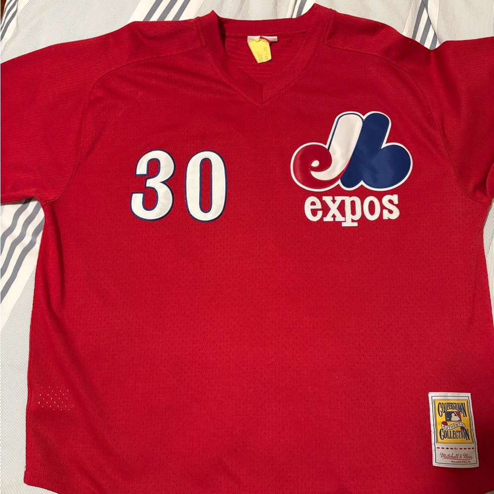Mitchell & Ness Red Montreal Expos Jersey